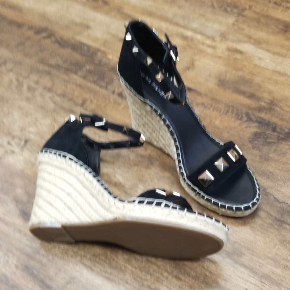 Marc Fisher Knoll Studded Wedge Sandals - Picture 2 of 4